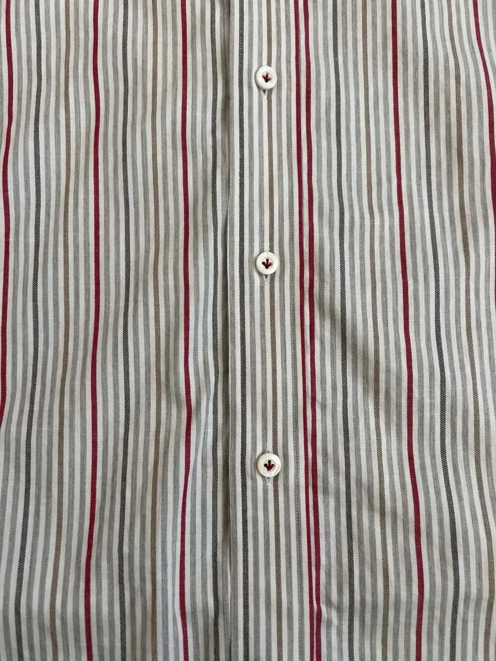 Devan Vincent Men's Long Sleeve Button Down Striped Dress Shirt, EUC